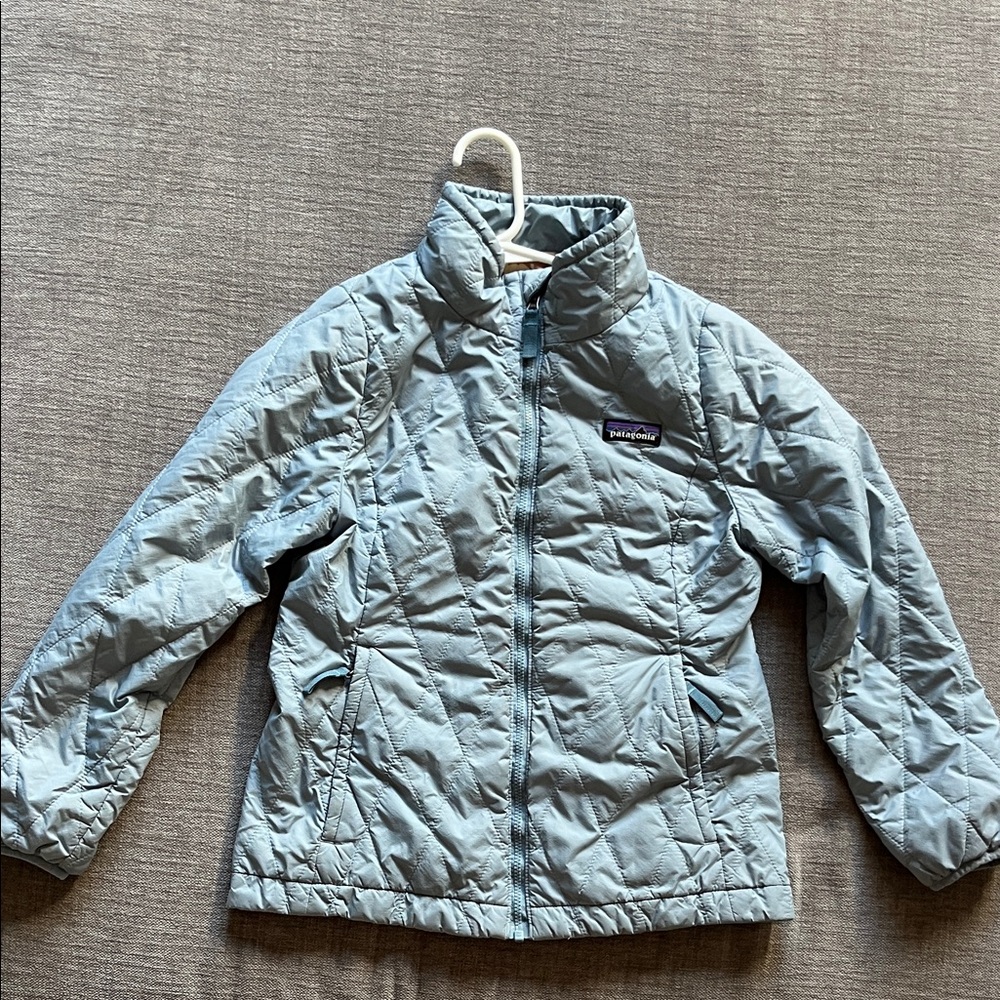 Patagonia Kids Light Blue Quilted Puffer Jacket